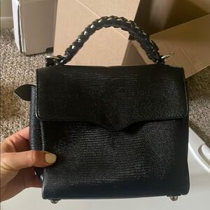 Rebecca Minkoff Black Crossbody Bag with Textured Finish
